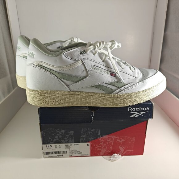 Reebok Club C Mid II Revenge White Sea Spray Alabaster Sneakers US11.5Men GY0034 - Picture 3 of 12